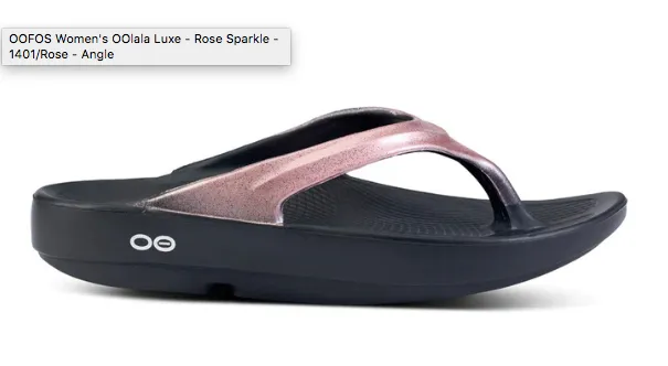 1401 - OOFOS OOlala Luxe - Rose Sparkle
