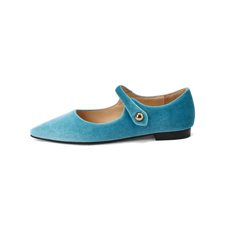 binfenxie  -  Fashion Women's Shoes New High Quality Velvet Pointed Flat Bottom Mary Jane Shoes Daily Commuter Lightweight Shoes