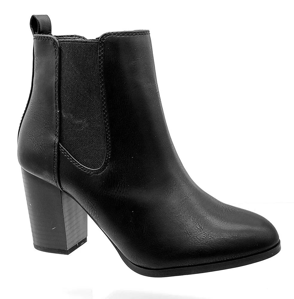 Block Heeled Ankle Bootie