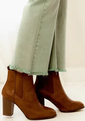 Block Heeled Ankle Bootie