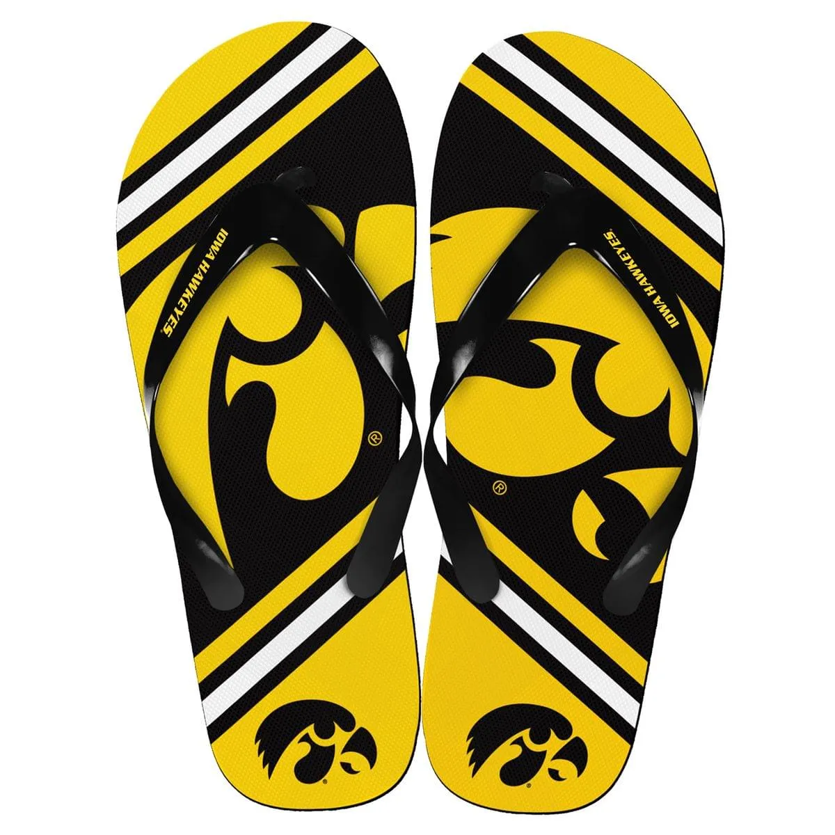 Iowa Hawkeyes Unisex Big Logo Flip Flops