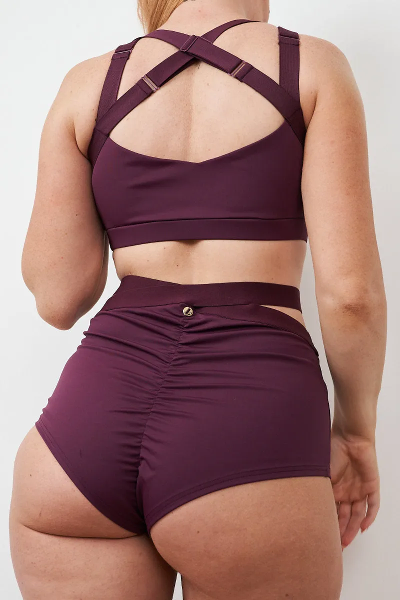 Lunalae Tara High Waisted Bottoms - Recycled Mulberry