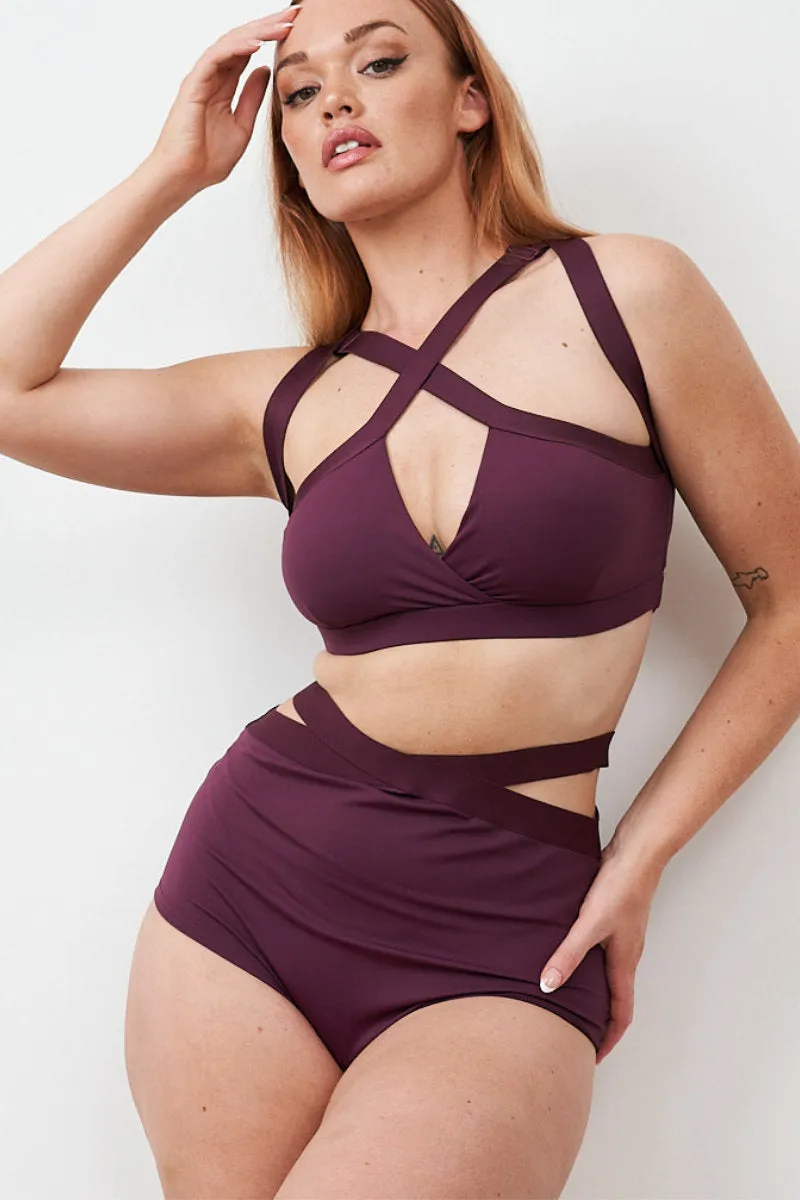 Lunalae Tara High Waisted Bottoms - Recycled Mulberry