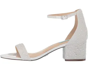 Mari Heeled Sandal Blue by Betsey Johnson, white