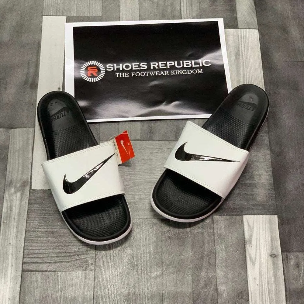 Nike Turboo Slide (White Black) - Panda Pool Slides