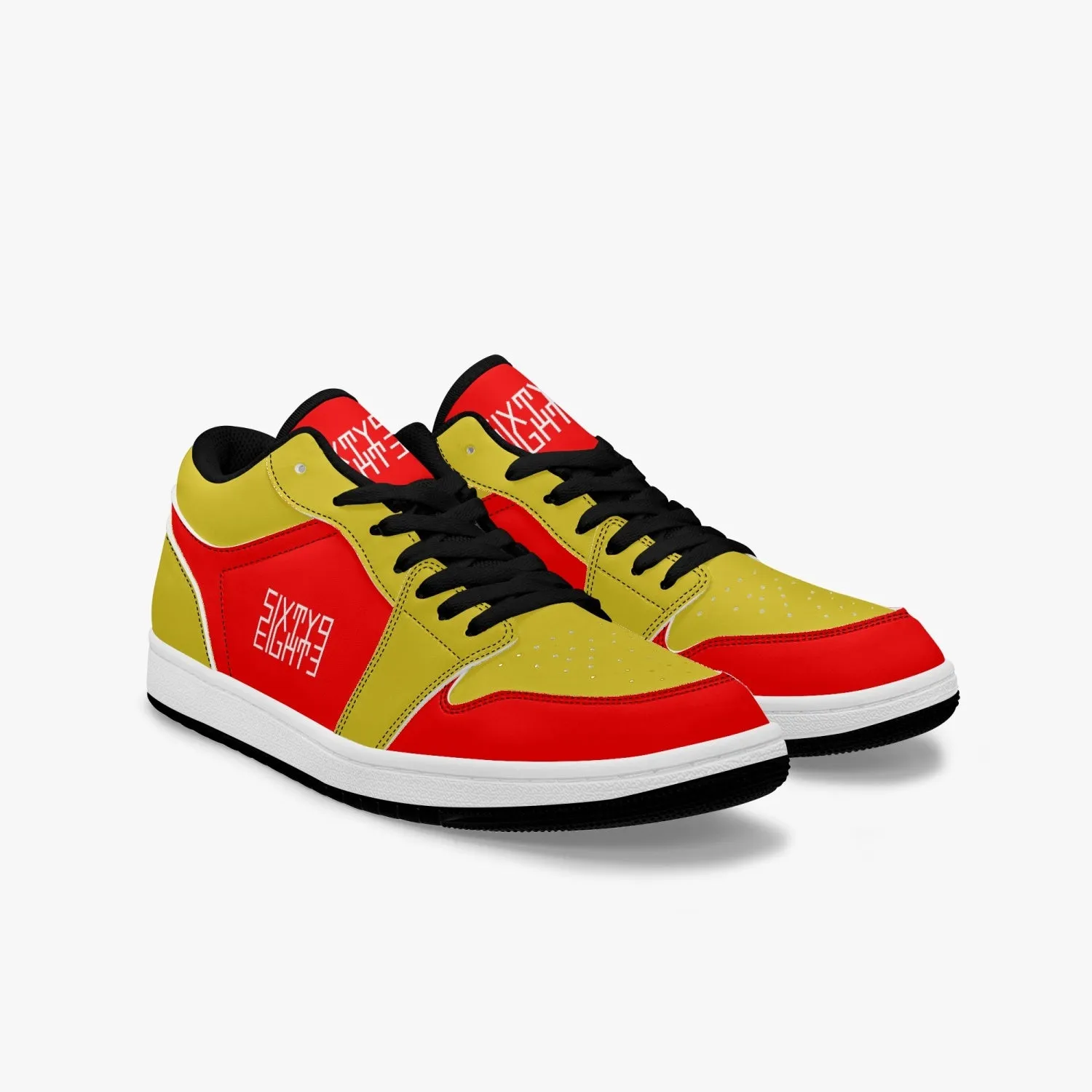 Sixty Eight 93 Logo White Red & Gold SENTLT1 Shoes