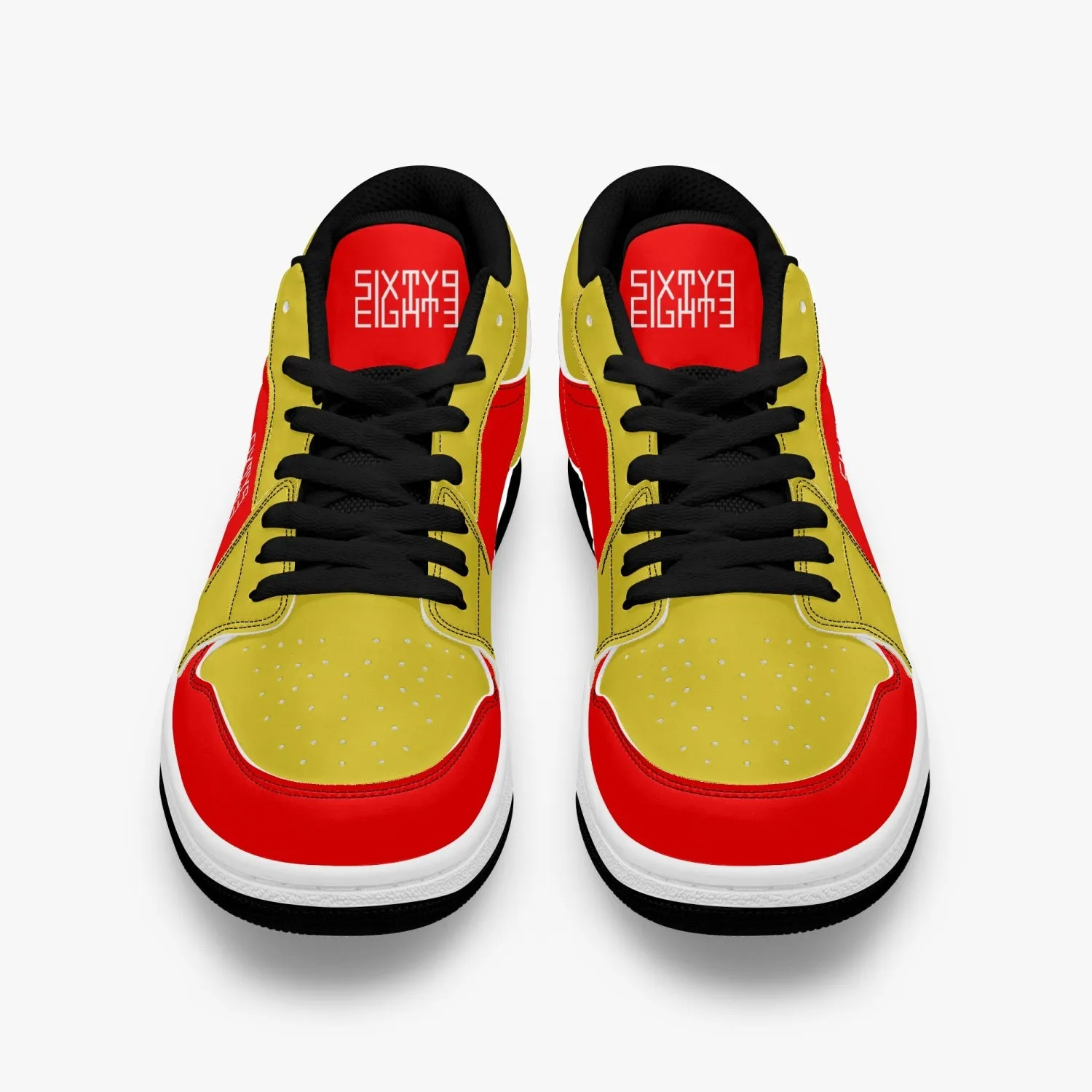 Sixty Eight 93 Logo White Red & Gold SENTLT1 Shoes