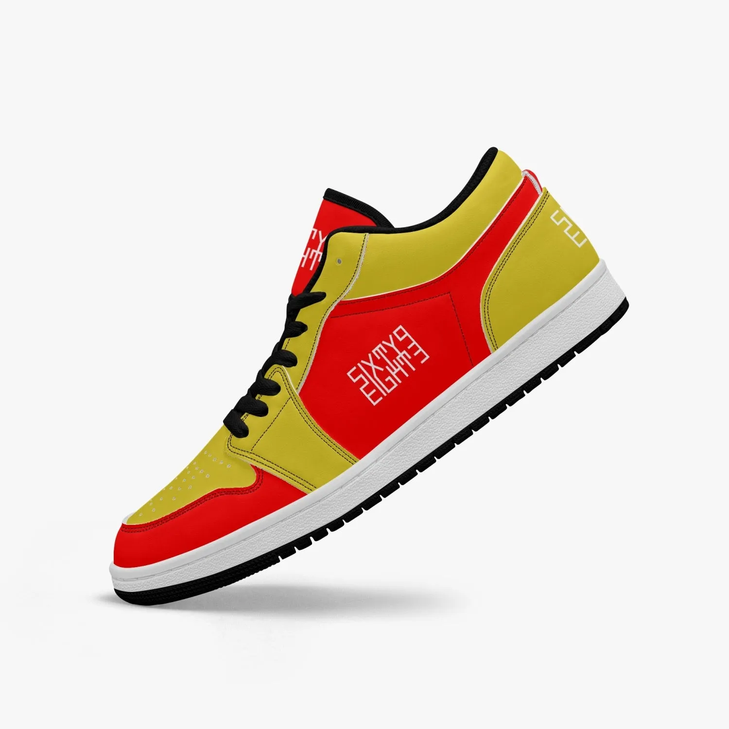 Sixty Eight 93 Logo White Red & Gold SENTLT1 Shoes