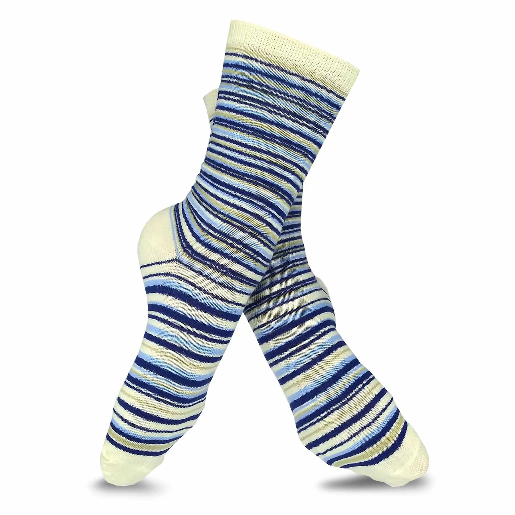 TeeHee Socks Women's Casual Polyester Crew Nordic/Ministripe 12-Pack (1119398)