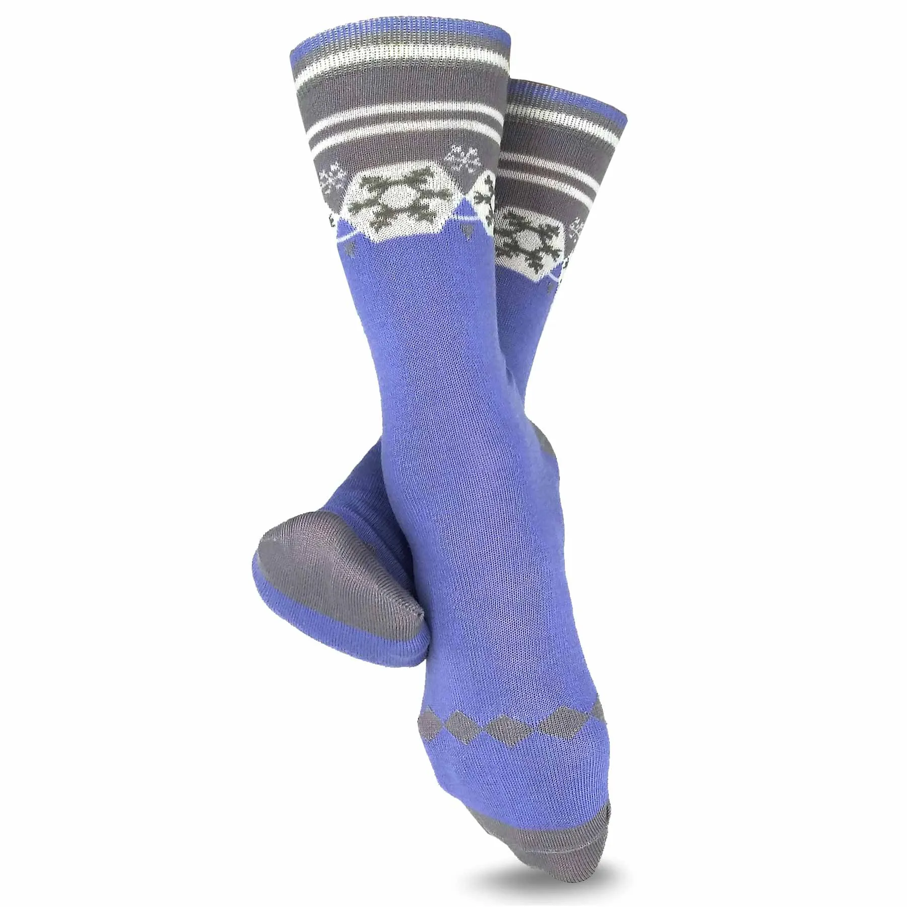 TeeHee Socks Women's Casual Polyester Crew Nordic/Ministripe 12-Pack (1119398)