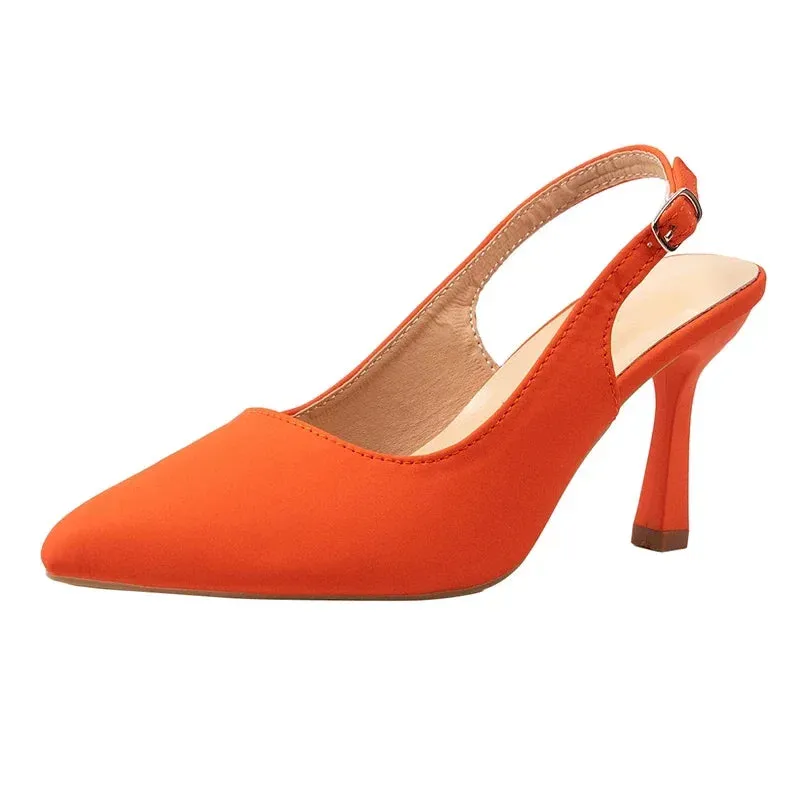 Uniwim Sexy Women Buckle Sandals High Heeled Women's Shoes Large Size 43 Fashion Women's Shoes Pointed Toe Fine Heeled Women's Shoes